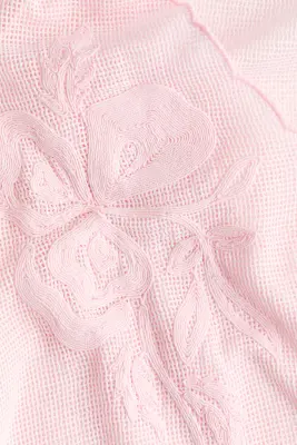 Robe de plage filet en coton - Rose clair — photo 4