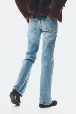 Flared High Jeans - Bleu denim — photo 4