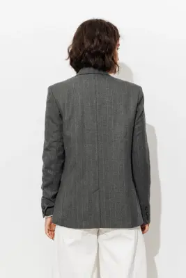 Veste de tailleur rayée Femme — photo 4