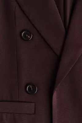 Blazer croisé sans fermeture - Marron foncé — photo 4