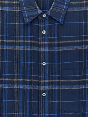Chemise décontractée en flanelle - Bleu/Carreaux — photo 2