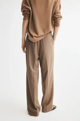 Pantalon chic à jambes droites - Beige foncé — photo 3