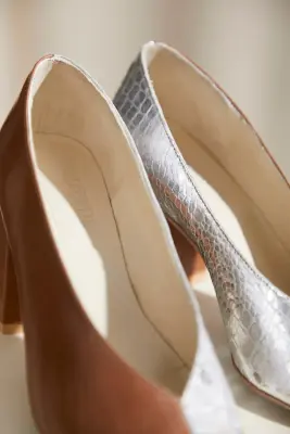 Escarpins Hesse Silver & Cognac — photo 2