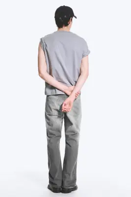 Jean bootcut décontracté taille mi-haute Mercury - Gris Complexe — photo 2