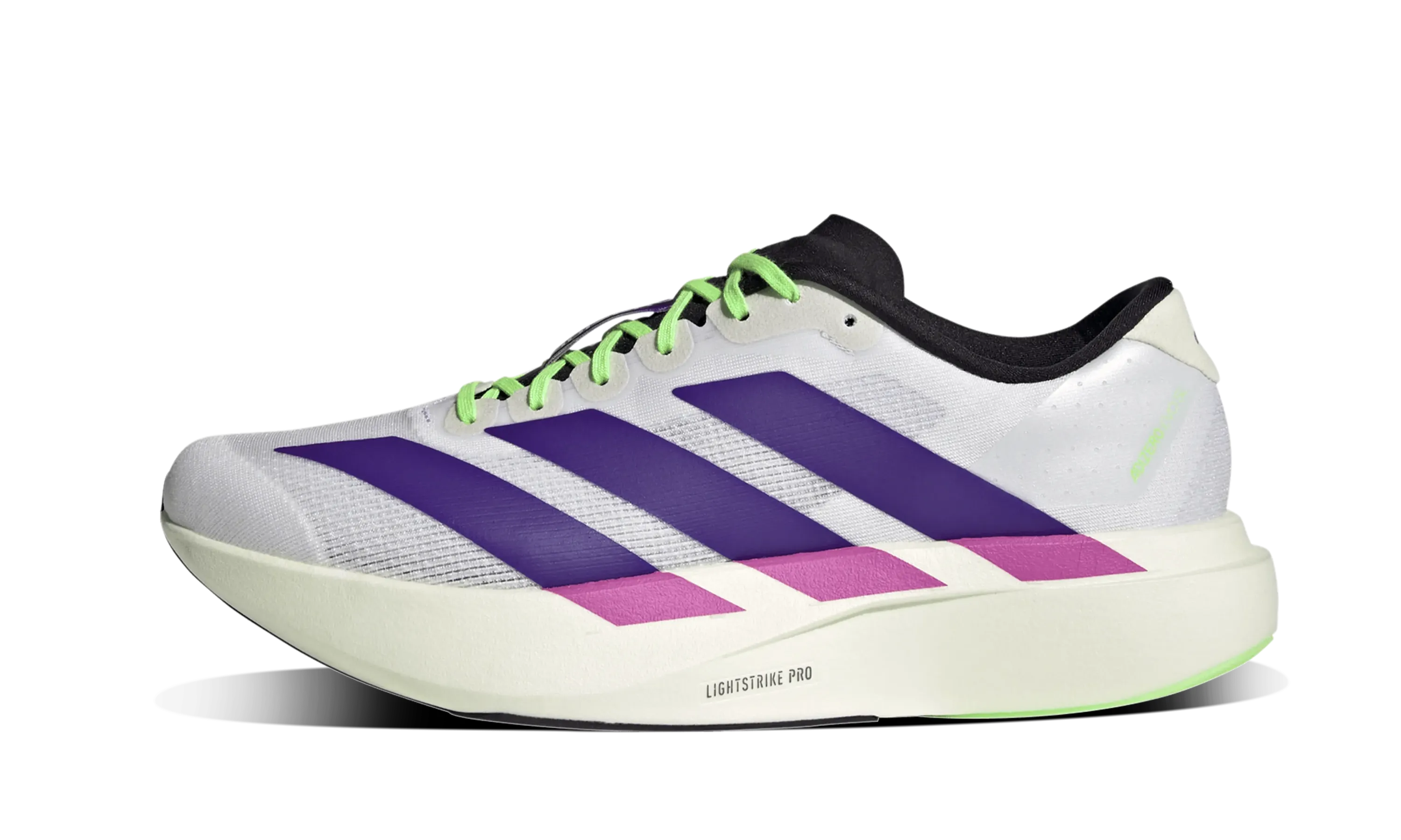 Adidas Adizero Evo SL White Purple Lime Burst