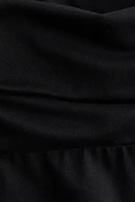 Pantalon en jersey avec ceinture repliée - Noir — photo 3