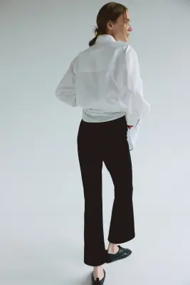 MAMA Pantalon évasé en interlock - Noir — photo 3