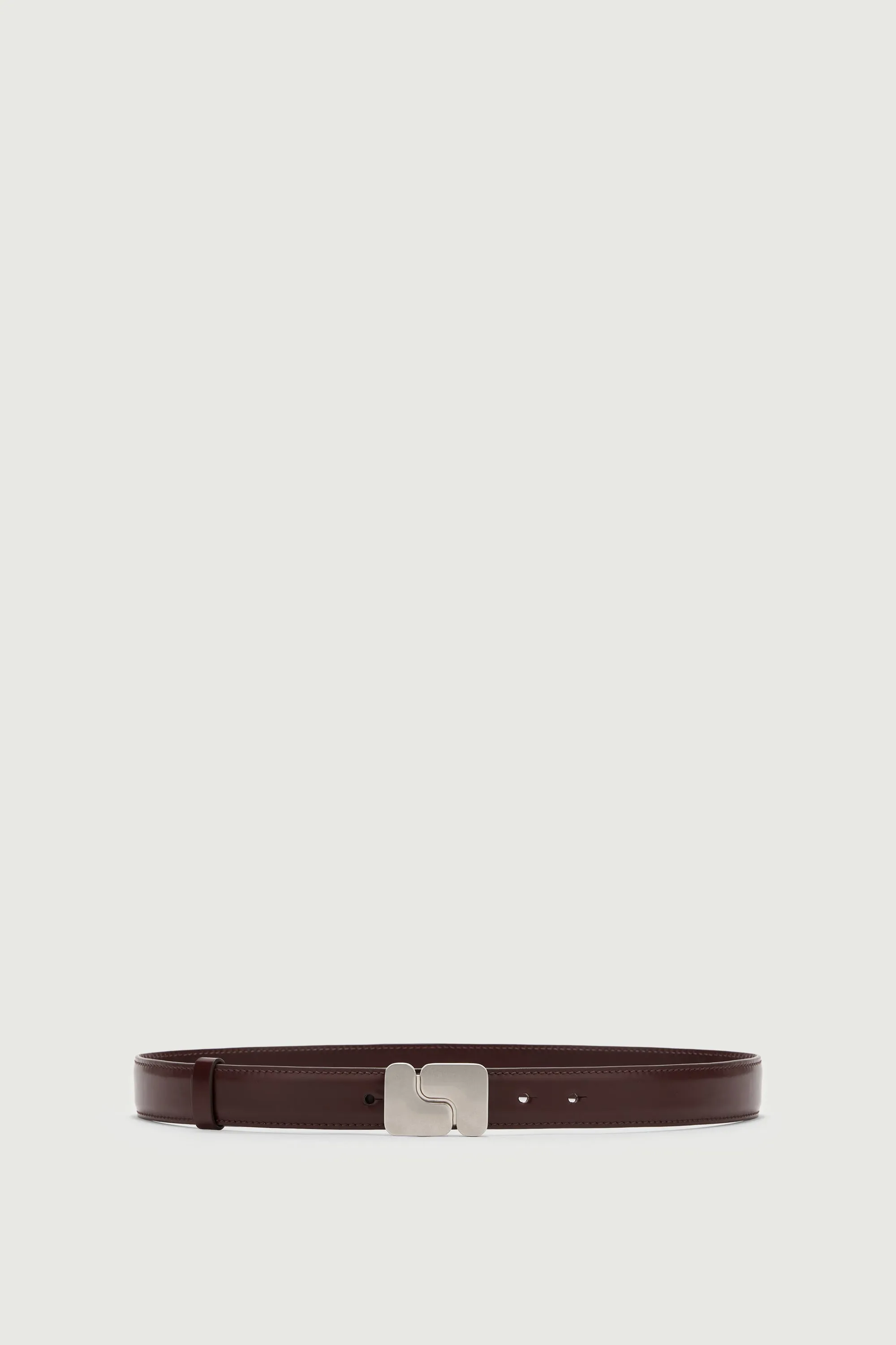 CEINTURE NINON BORDEAUX FERMOIR ARGENTÉ