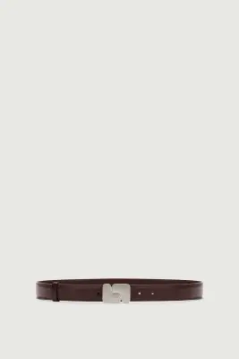 CEINTURE NINON BORDEAUX FERMOIR ARGENTÉ — photo 1