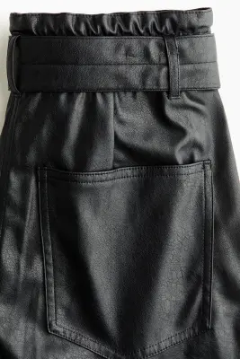 Pantalon barrel avec ceinture - Noir — photo 4