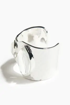 Bracelet manchette ornementé - Argenté — photo 3