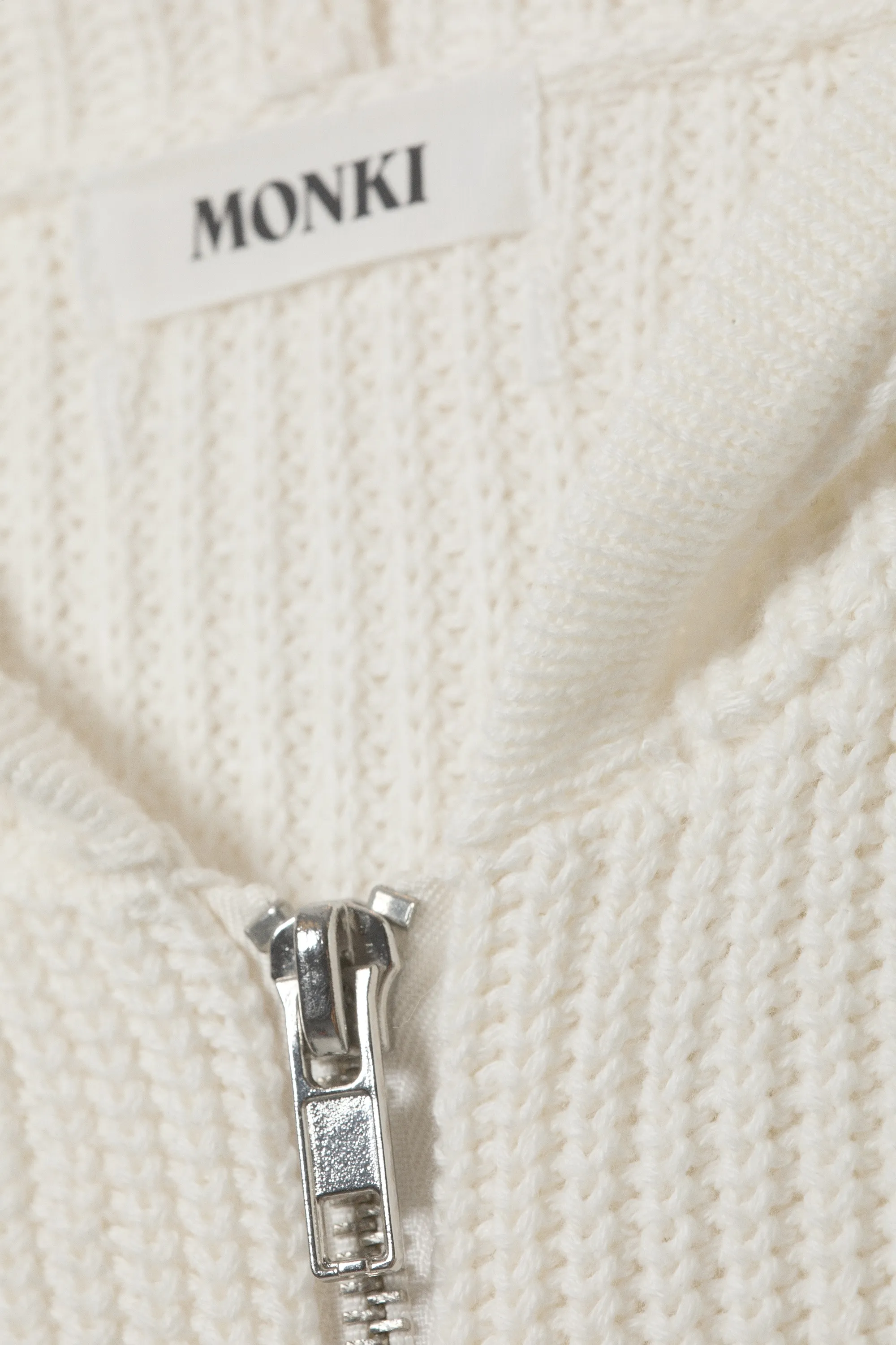 Sweat à capuche Long en maille - Blanc