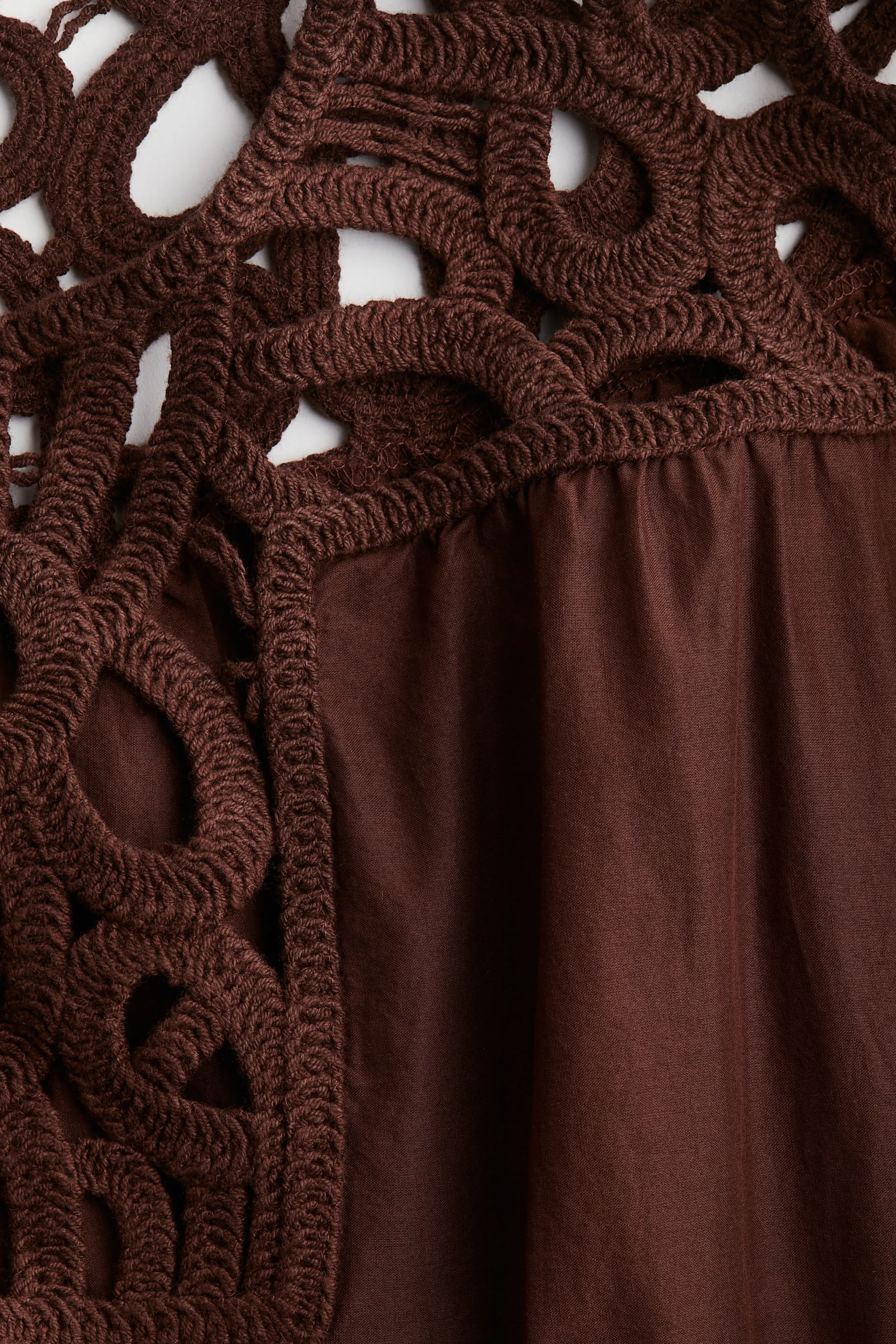 Robe façon crochet - Marron foncé