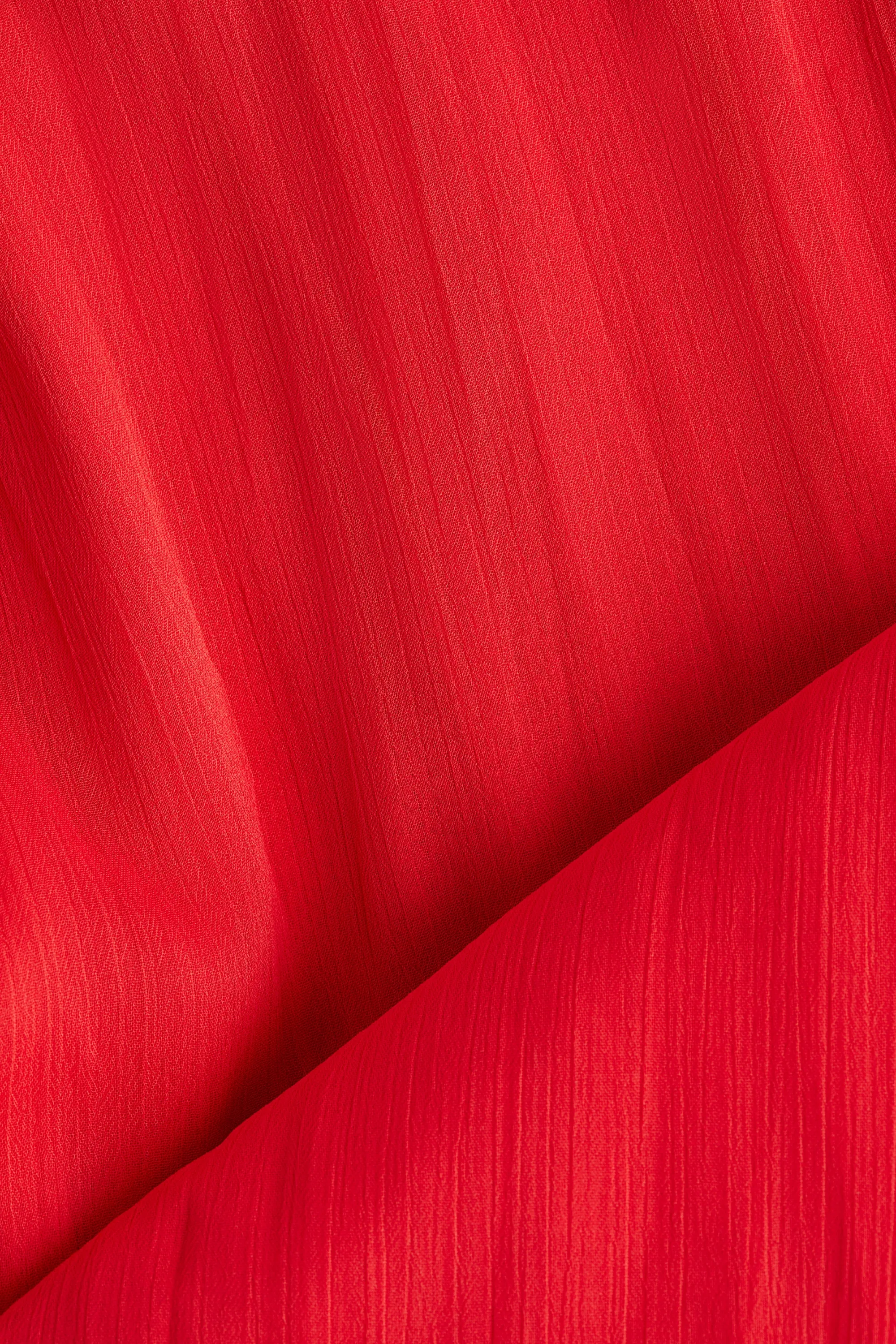 Robe longue en mousseline - Rouge