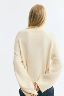 Gilet oversize - Crème — photo 3