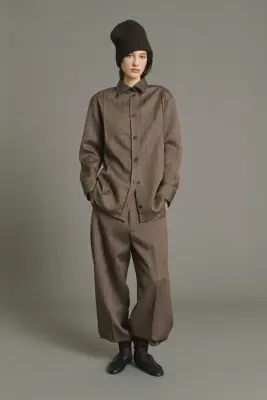 CHEMISE LISBONNE MARRON/PARME — photo 3
