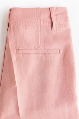 Pantalon effilé en lin mélangé - Rose ancien — photo 3