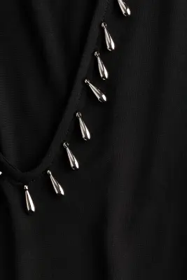 Body avec perles fantaisie - Noir — photo 4