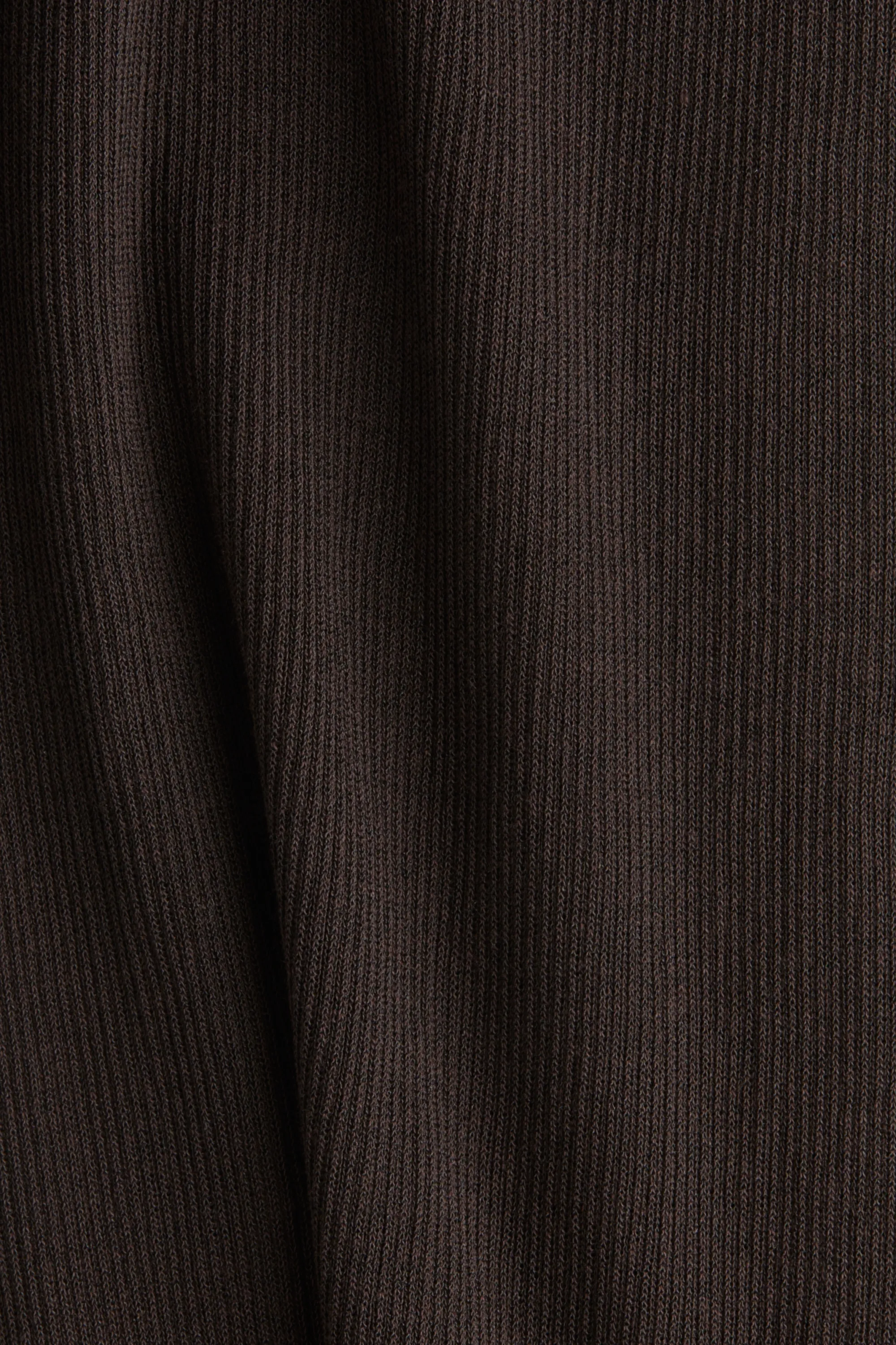 Pantalon en maille côtelée - Marron foncé