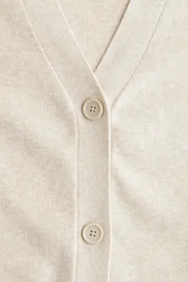 Gilet en maille fine - Beige clair chiné — photo 3