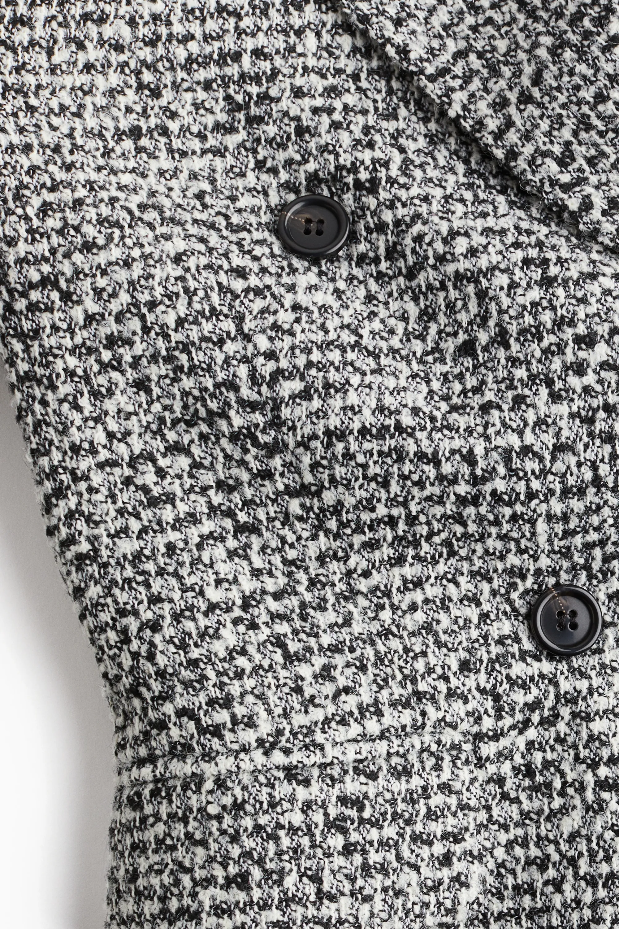 Blazer à fermeture croisée - Noir chiné