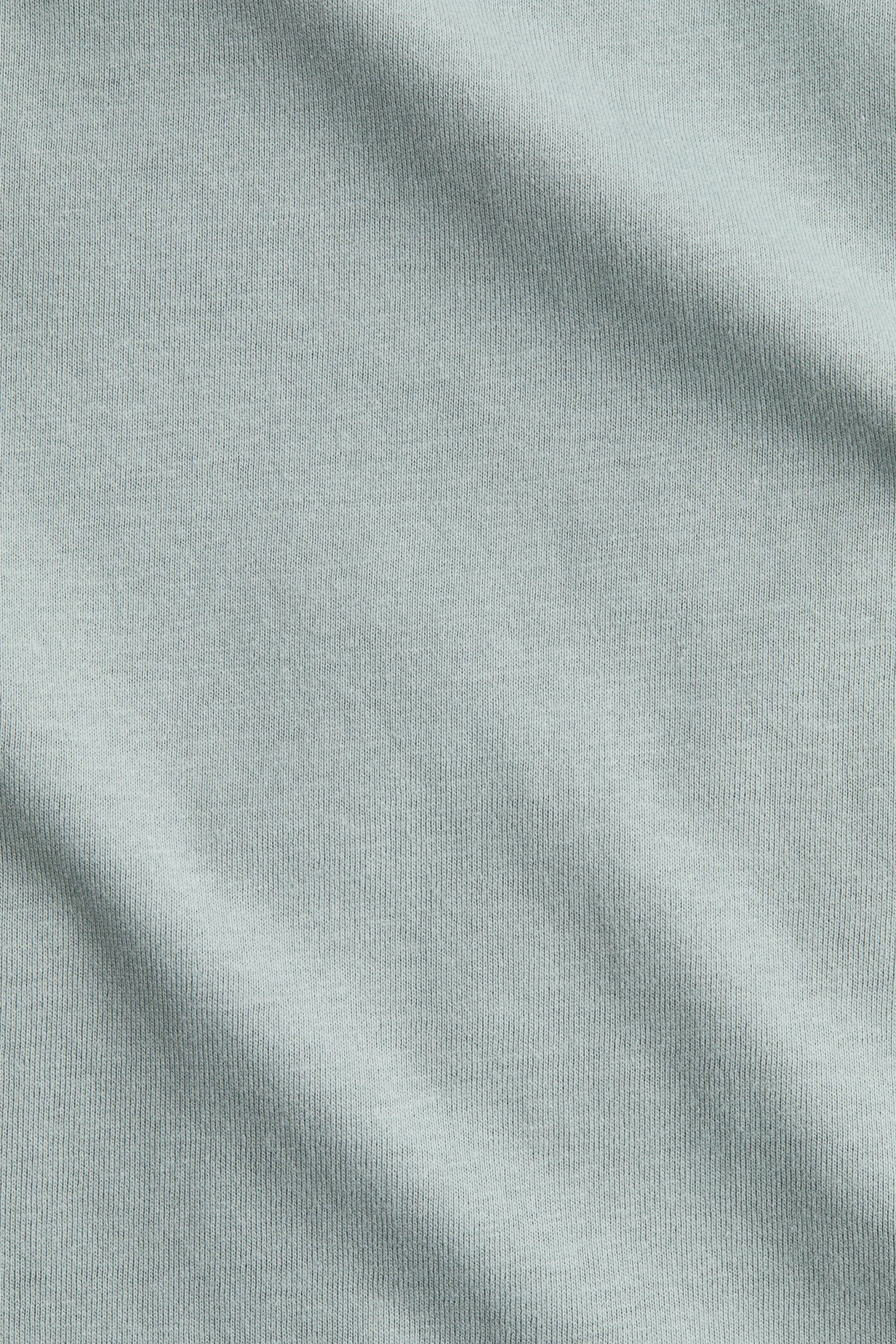 Top à encolure bateau en coton - Turquoise ancien
