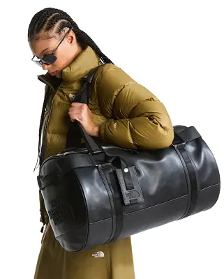 Base Camp Duffel Leather SE TNF Black — photo 2