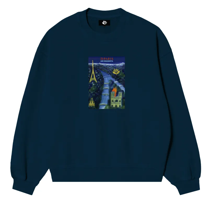 Sweatshirt Magenta Airline crewneck – Navy