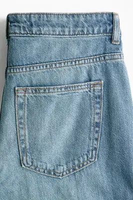 Baggy Regular Waist Jeans - Bleu denim délavé — photo 3