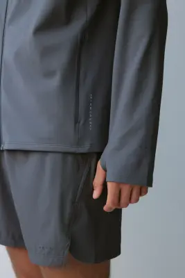 Veste de sport chaude avec capuche ThermoMove™ - Gris plomb — photo 1