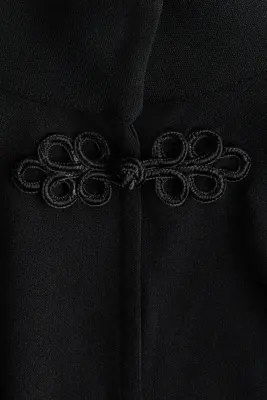 Gilet sans manches avec boutons noués - Noir — photo 4