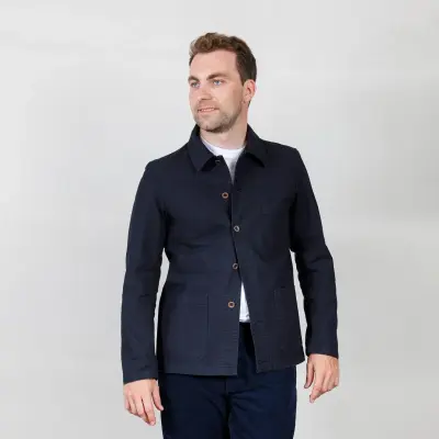 Veste de travail authentique coton bio 1G/5C - Noir — photo 2