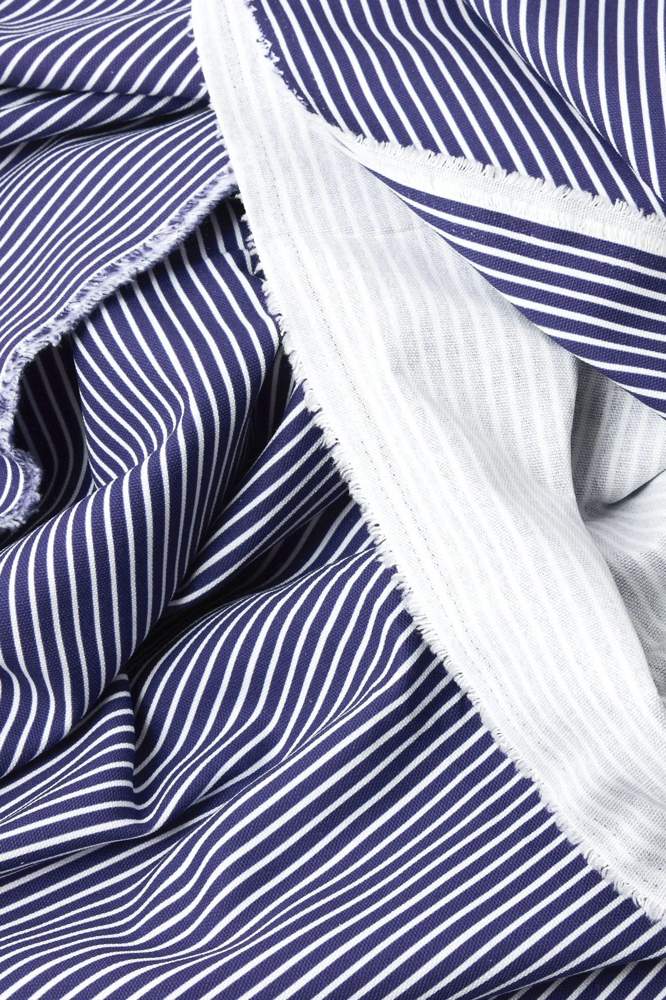 Coupon 3 m en coton rayé