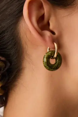 Boucles D'Oreilles Madou Algue — photo 2