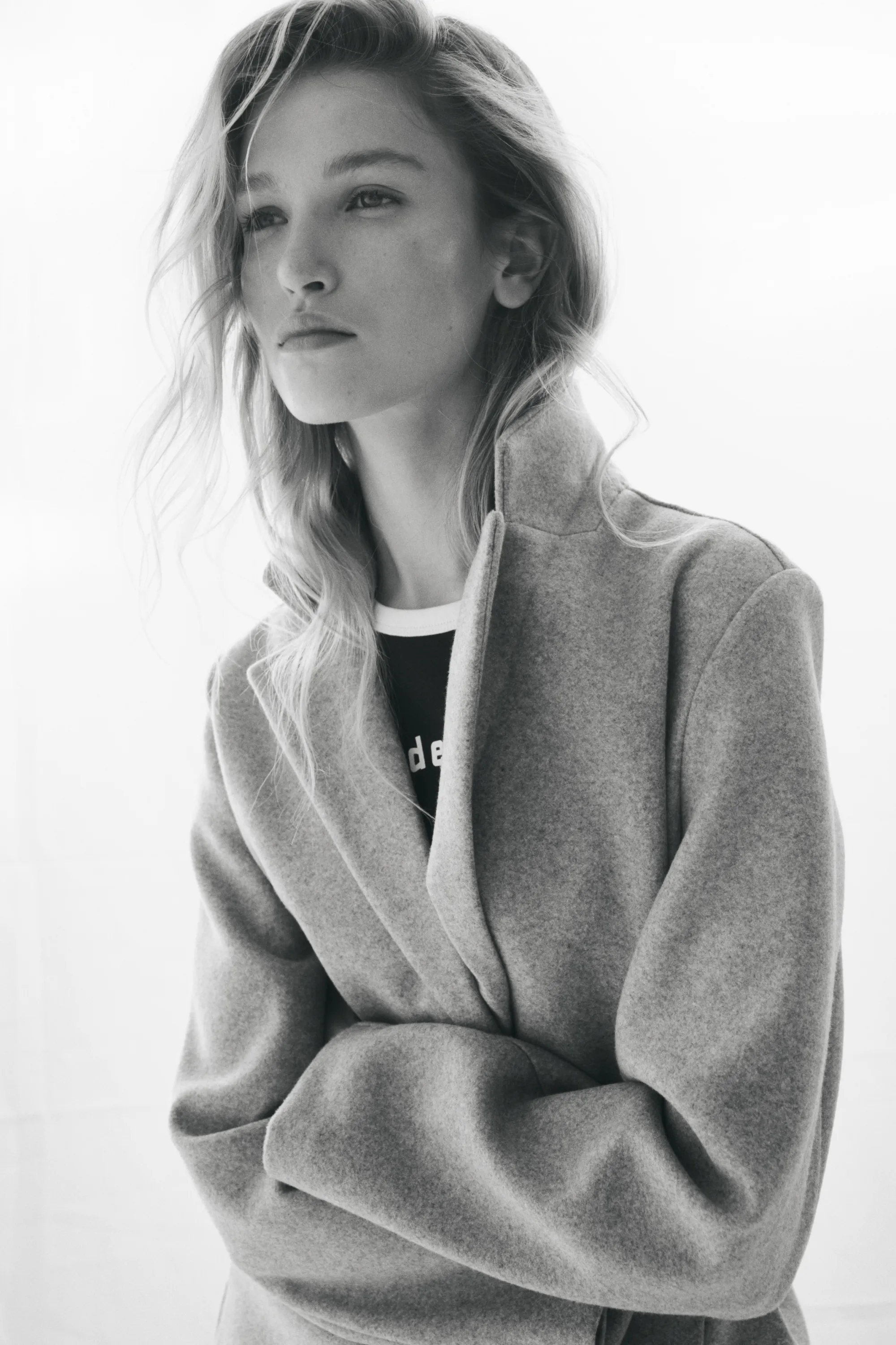 Manteau à fermeture droite - Taupe clair
