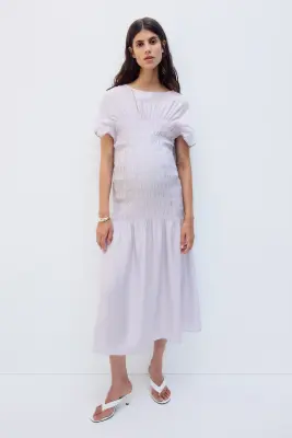 MAMA Robe à smocks - Violet clair — photo 2