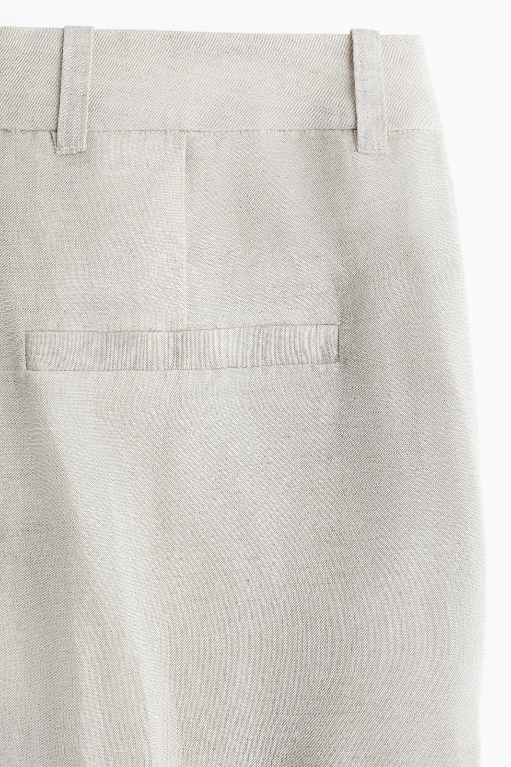Pantalon chic en lin mélangé - Beige clair