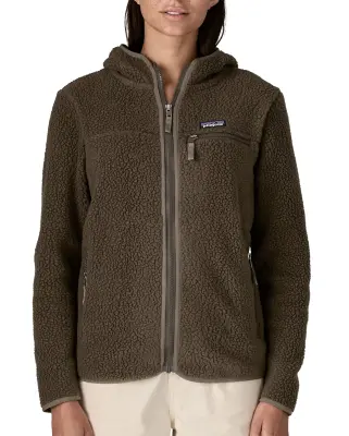Hoodie Retro Pile Otter Brown Femme — photo 2