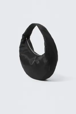 Sac à bandoulière arrondi moyen - Noir — photo 2