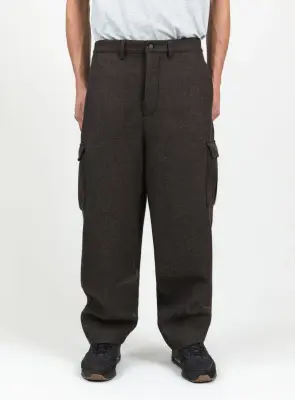 Cargo Pants in Chocolate 100% Italian Wool — photo 3