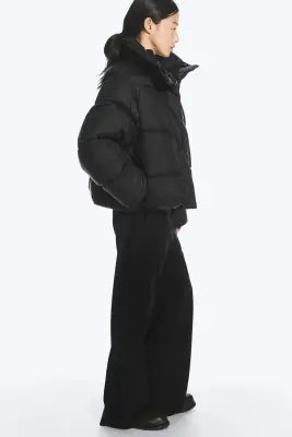 Doudoune courte oversize - Noir — photo 3