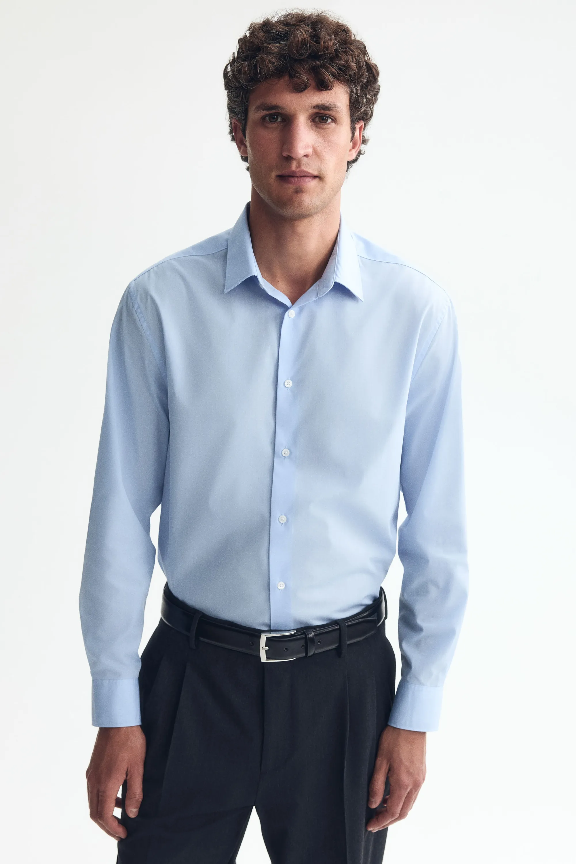 Chemise Regular Fit repassage facile - Bleu clair