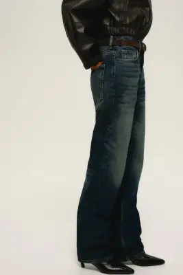 Straight High Jeans - Bleu denim délavé — photo 3