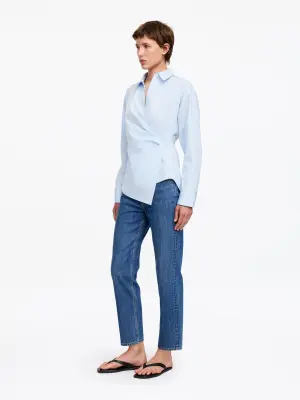 Chemise cache-cœur - Bleu ciel — photo 2