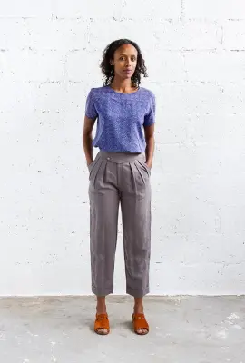 Pantalon Jaffa taupe – Mamamushi Studio — photo 1