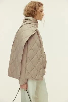 Veste THERMOLITE® matelassée avec écharpe - Beige — photo 4