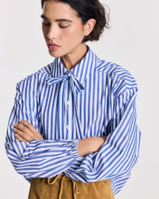 Chemise Ingrid rayures bleu — photo 2
