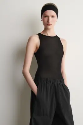 PANTALON BARREL WORKWEAR EN COTON - NOIR — photo 2