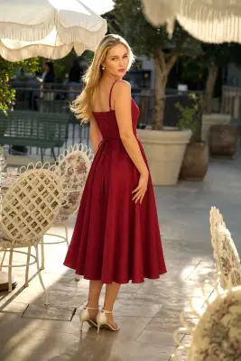 Isla Corset Dress - Dusty red — photo 3