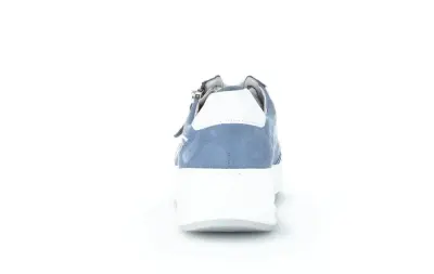 Baskets Gabor 86.568.26 Bleues - Cuir Nubuck Zip Largeur G Grande Pointure Femme — photo 3
